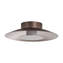 Golden Canada 6400-FM12 COS-COS - Yep by Golden Lighting Luma Integrated LED Flush Mount in Coffee Silver and Coffee Silver accent